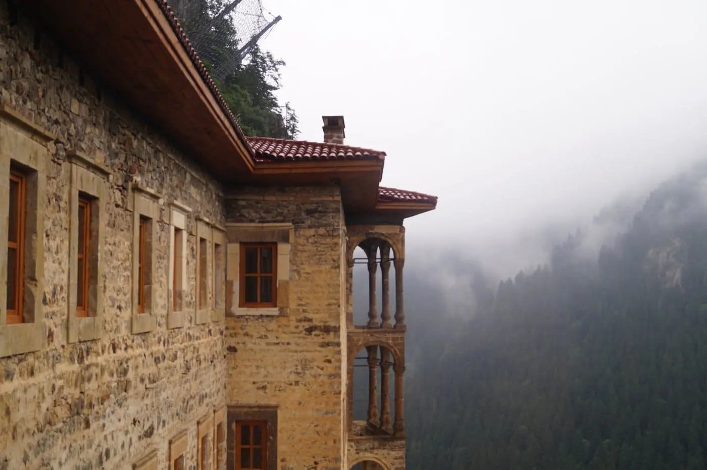 A coastal town view along the Black Sea near Trabzon, Turkey